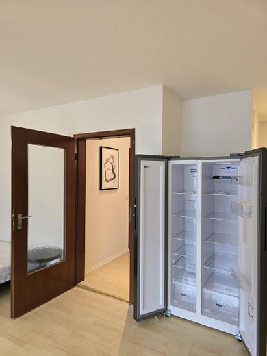 Appartamento di design completamente arredato di 1 stanza con balcone a Fürth – Kühlschrank
