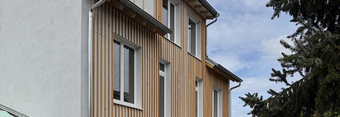 Blick auf das Haus von hinten