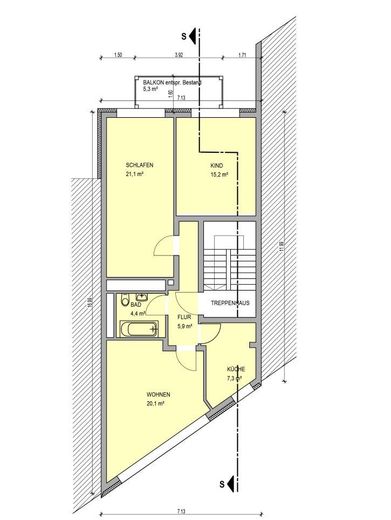 Erstbezug nach Sanierung | 3 Zimmer | 2 Balkone | Fußbodenheizung & Glasfaser – Foto 7