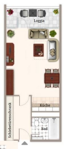 Freies Apartment auf dem Olympia-Einkaufszentrum, provisionsfrei von privat – Grundriss alternativ
