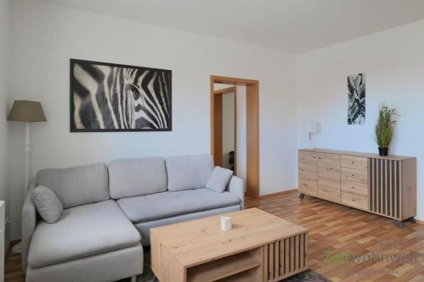 (EF1221_M) Halle: Trotha, helle, neu möblierte 3-Zimmer-Wohnung mit Waschmaschine, WLAN und PKW-Stellplatz