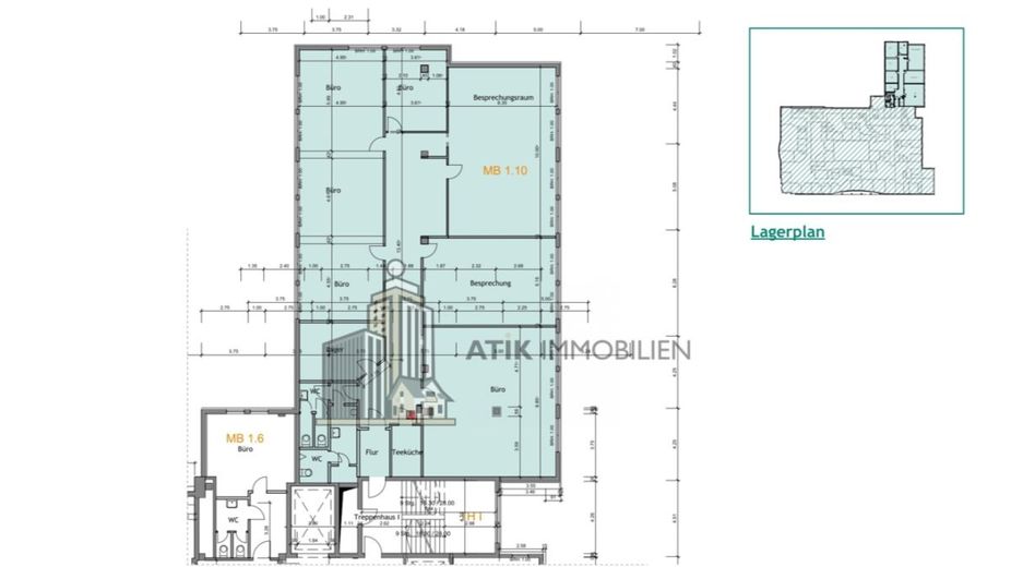 ATIK: Attraktive Gewerbeflächen in der Fußgängerzone - flexibel nutzbar - provisionsfrei – Grundriss 1.OG