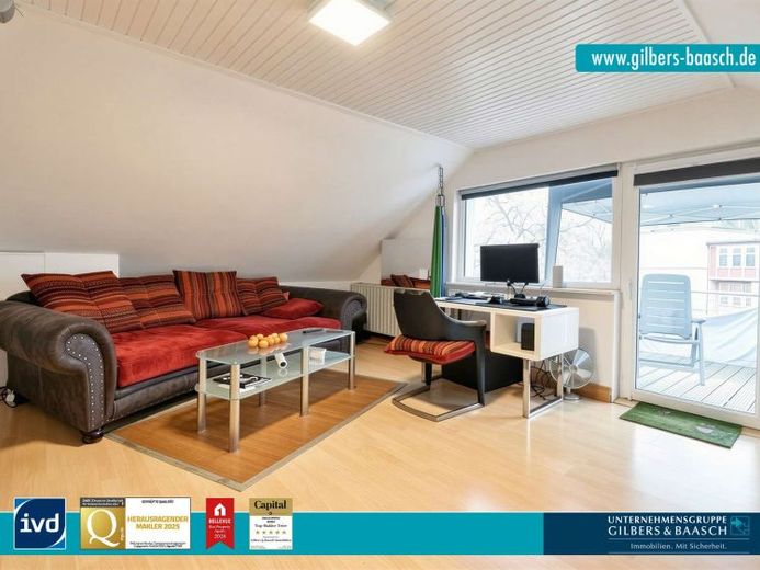 TR-Innenstadt: Vermietete 2-ZKB-Wohnung mit großem Balkon in zentraler Wohnlage – Foto 1