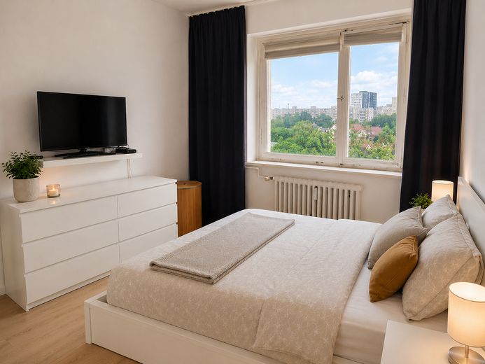 Hochwertig modernisierte 3-Zimmer-Wohnung mit Westbalkon und Weitblick - maklerfrei – Schlafzimmer