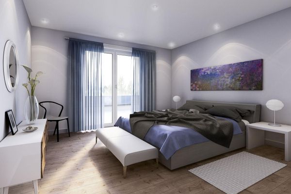 First occupancy of a fully renovated 2-room apartment with balcony, underfloor heating, heat pump in Brigachtal