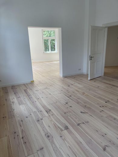 Appartement Art nouveau, spacieux, lumineux et rénové à Mauritz-Innenstadt !! – Esszimmer+Wohnraum "leer"