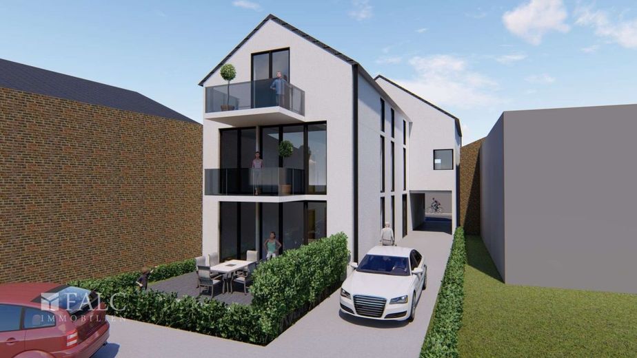 RENDITESTARK! Neubau-MFH mit 6 Wohneinheiten, 6 Stellplätzen &amp; Aufzug in Top-Lage von Kerpen – Seiten-/Rückansicht