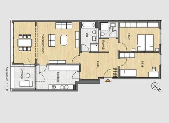 Energieeffizient Stadtwald 3,5 Zimmer mit Loggia, EBK und Tiefgarage – Foto 15
