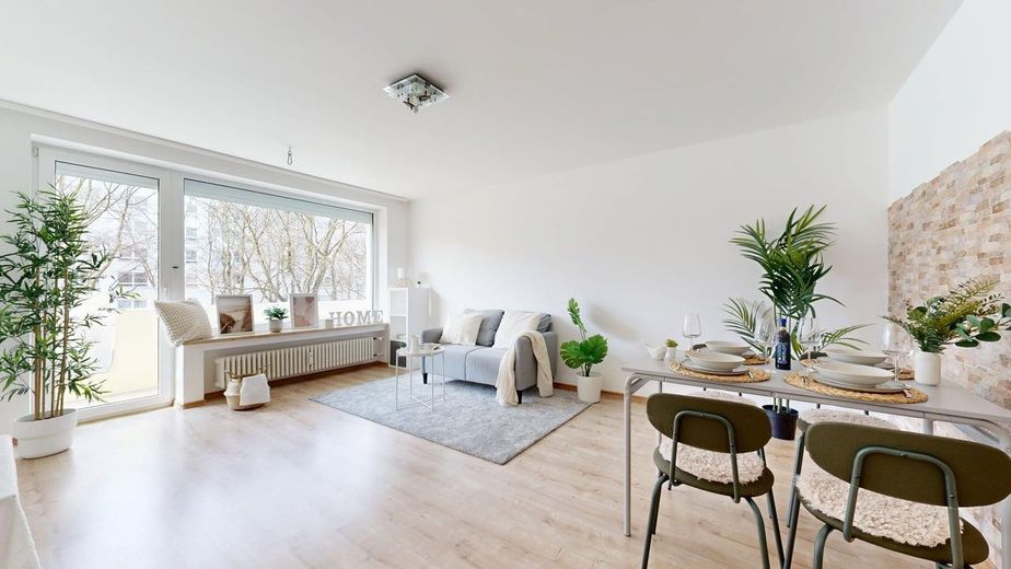 3 Zimmer Wohnung in Haar – ideal für Paare & kleine Familien – Wohnzimmer Bild 4