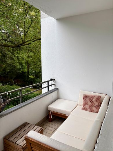 Drugie zasiedlenie po remoncie generalnym, mieszkanie 2-pokojowe w D-Zoo, nowa łazienka, 2 balkony – Balkon Gartenseite