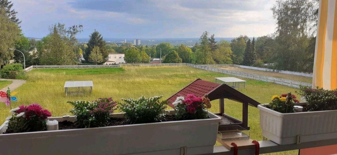 Sicht vom Balkon auf Villingen