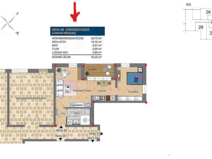 DD-Friedrichstadt – mieszkanie 2-pokojowe – 50,29 m² – nowy budynek – parter – Zdjęcie 1