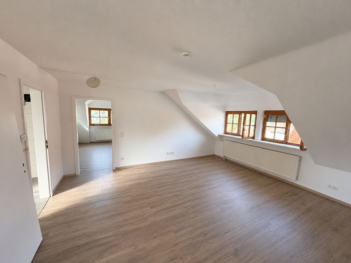 Renovierte 2,5-Zimmer-Dachgeschosswohnung in Ellwangen Kernstadt – Wohnzimmer
