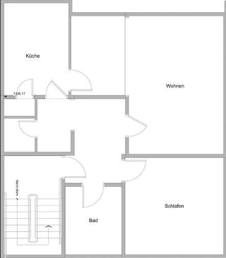 Großzügige Erdgeschoss Wohnung mit Garten und Garage – Grundriss