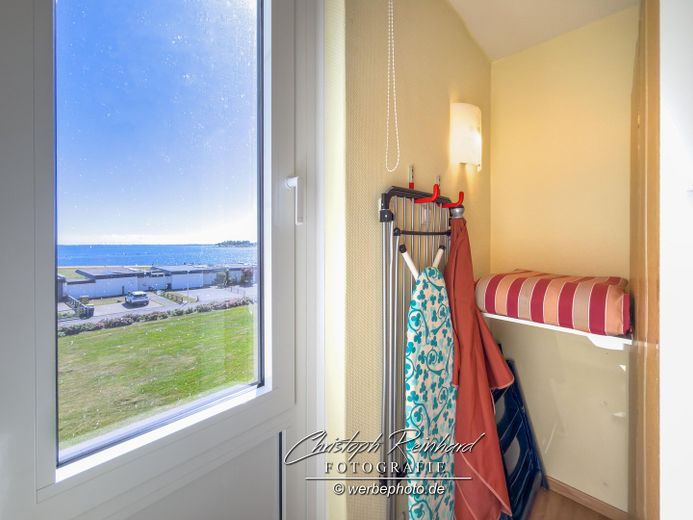 Vista mozzafiato sul Mar Baltico: appartamento vacanze di 2 locali Südstrand Fehmarn – Paktische Nische Balkonmöbel