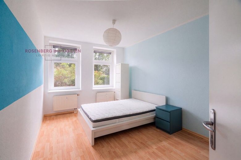 *BEZUGSFREI* Denkmalgeschützte 2-Zimmer Wohnung in Leipzig Alt-West – Immobilie in Leipzig zu verkaufen _ 2 Raumwohnung _ Rosenberg Immobilien _ Schlafzimmer