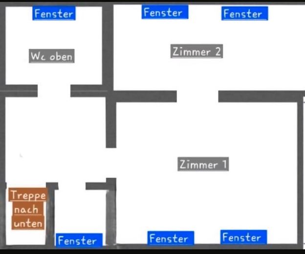Einfamilienhaus mit großem Grundstück – Grundriss oben