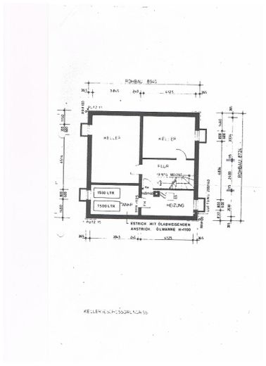 Grundriss Keller