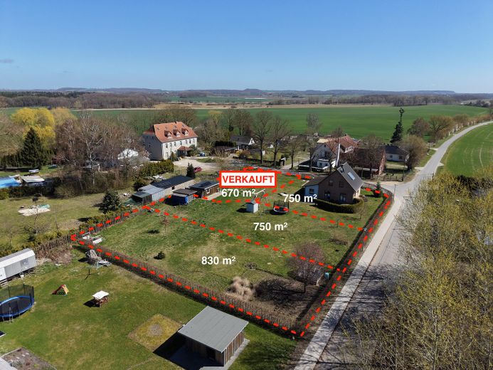 Provisions- und bauträgerfrei: Voll erschlossenes Baugrundstück in Kartlow – 10 Min. bis Wismar! – Luftbild