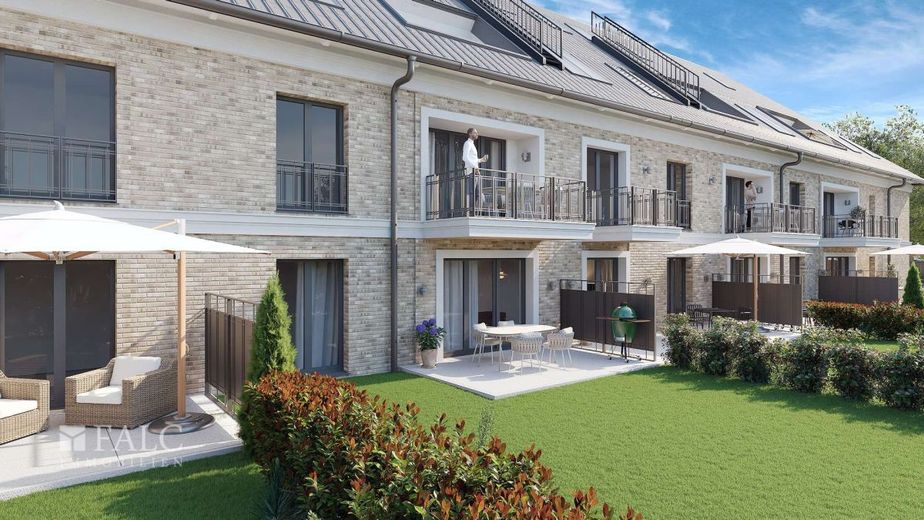 Mehr als Standard: Neubau-2-Zimmer-Wohnung mit Balkon – Ansicht Garten