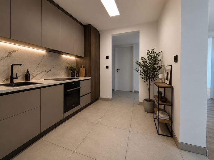 3-Zimmer mit Terrasse – Küche