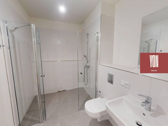 YON BERLIN - Moderne 2-Zimmer-Neubauwohnung mit EBK und sonnigem BALKON in Berlin-Friedenau – Ansicht II: Bad
