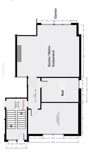 Kernsaniert EG Wohnung mit Garten – Grundriss