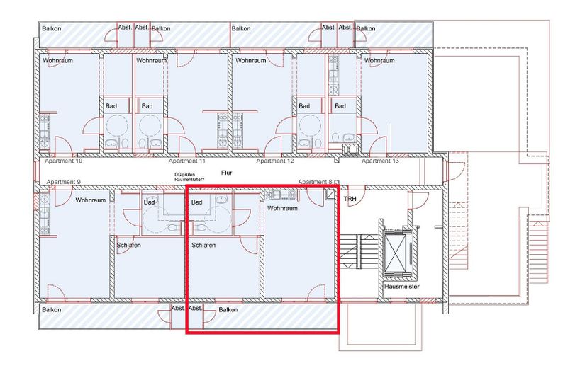 2-Zimmer Apartment im Betreuten Wohnen mit Fahrstuhl, Pflegedienst und Balkon – Фотографія 14