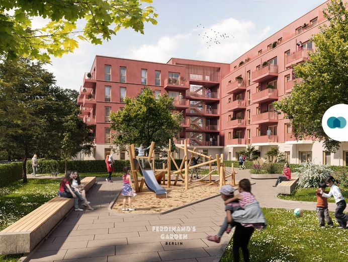 Geräumige 2-Zimmer-Wohnung mit EBK und 2 BALKONEN im Neubauquartier 'Ferdinand's Garden' – Außenansicht I