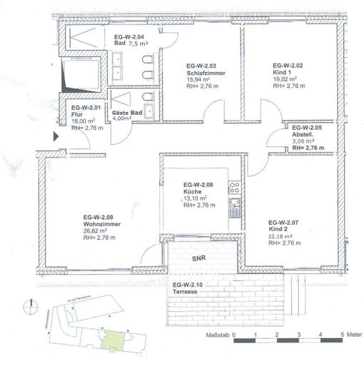 Großzügige 4-Zimmerwohnung in Rostock zwischen Stadtmauer und Warnow gelegen – Grundriss