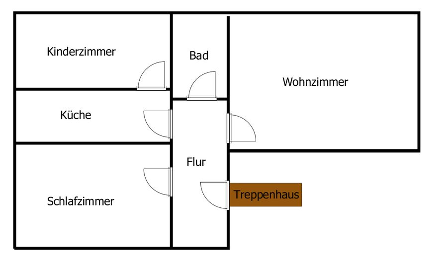 appartamento 2/3 ovvero 5 locali, appena ristrutturato, luminoso, tranquillo, con cucina componibile – Grundriss 3 Zimmer Wohnung