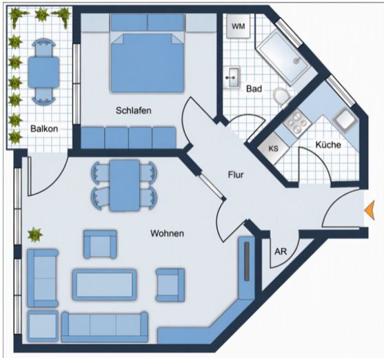 Erstbezug nach Renovierung — moderne 2‑Zimmer Wohnung in zentraler Lage – Photo 14