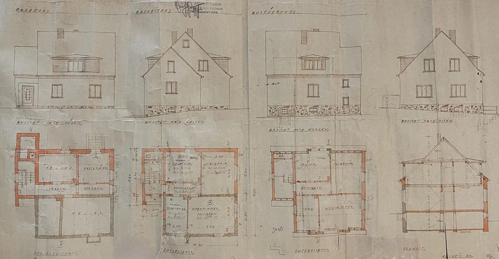 Grundriss und Ansichten Haus