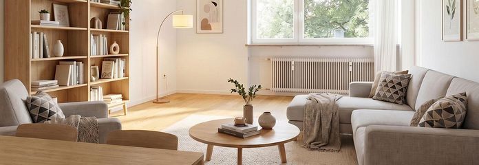 Wohnzimmer möbliert