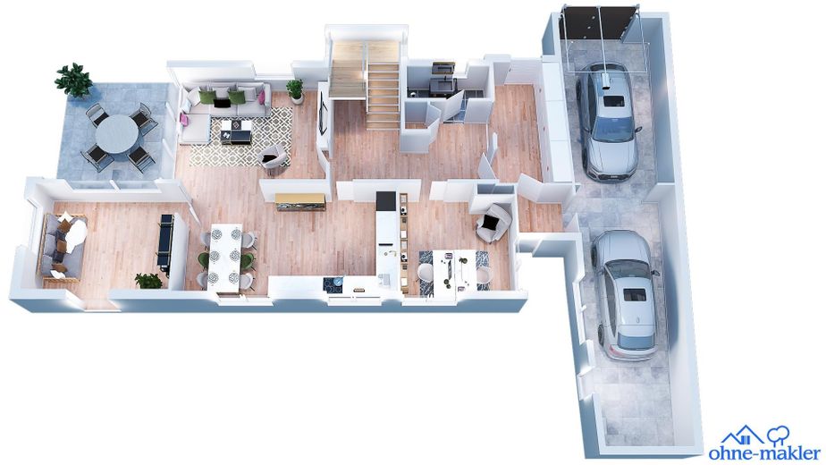 Großzügiges Wohnen auf über 280 m² Gesamtfläche – 611 m² Grundstück in begehrter Lage – Erdgeschoss