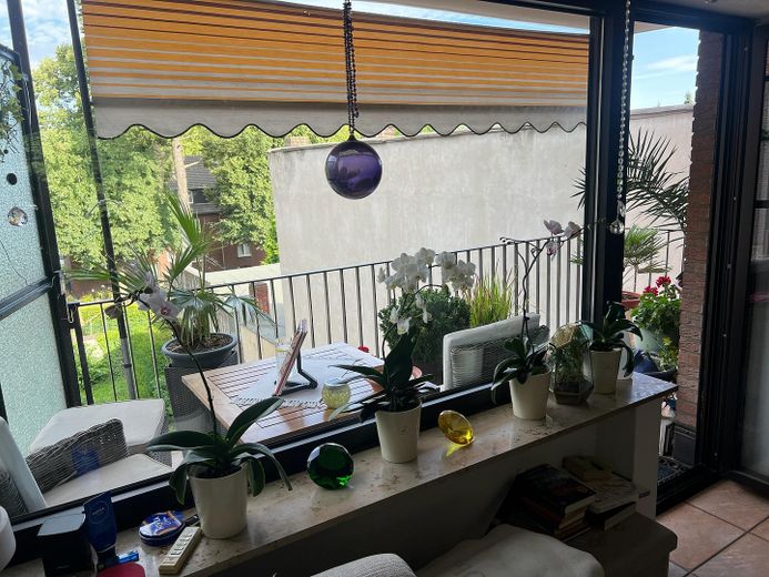 Helle 3 Zimmer-Wohnung in Eicken – Blick auf den Balkon