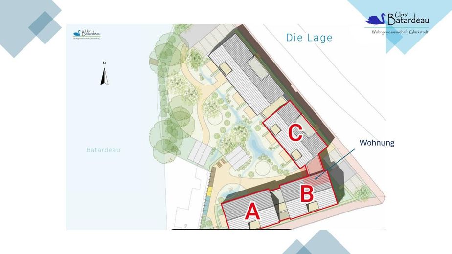 2-Zimmer-Wohnung in Glückstadt am Batardeau (62 qm) – Lage der Wohnung