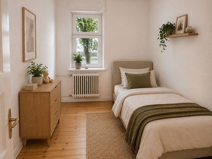 2,5 Zimmer Altbau, provisionsfrei! – Kinderzimmer möbliert mit KI