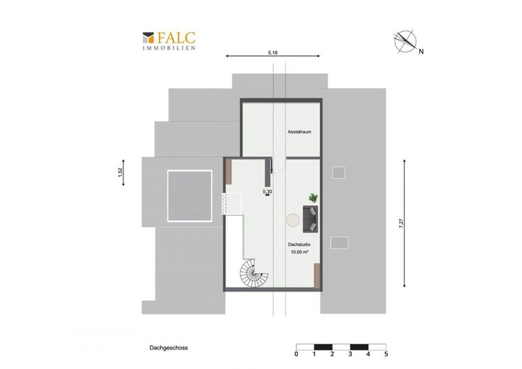 Charmante 3,5-Zimmerwohnung im 2. OG in ruhiger Lage – Grundriss DG