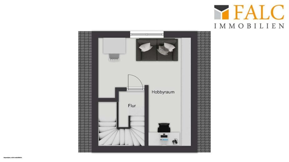 Familienfreundliche Doppelhaushälfte mit Garten, Terrasse &amp; Doppelgarage – Grundriss DG