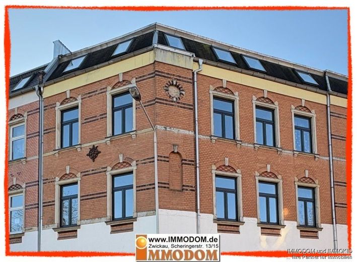2-Zimmer-Wohnung, neu und hochwertig renoviert, in Zwickau-Pölbitz zu vermieten! – Hausansicht