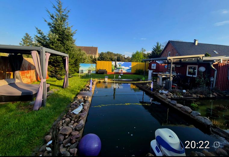 Naturparadies nähe Ludwigslust mit Schwimmteich, Koiteich & Werkstatt in Gorlosen (Kaufpreis VB) – Schwimmteich 8m x 4m