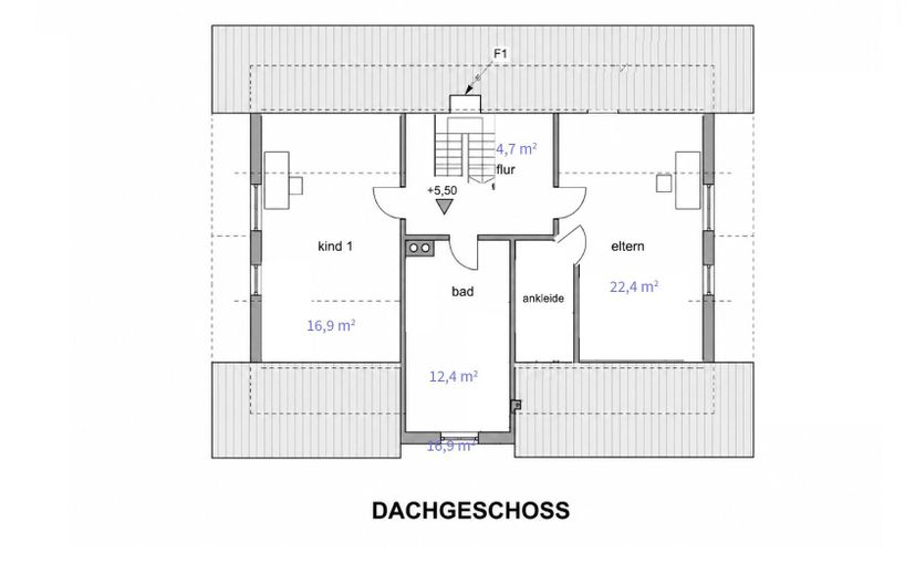 Sehr sonniges Holzhaus, KfW60, Isny-Großholzleute, EG barrierefrei, – Dachgeschoss