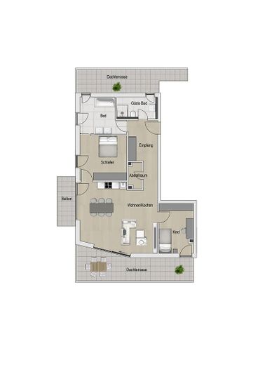 Exklusive Dachgeschosswohnung mit großzügigen Terrassen – Foto 9