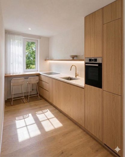 Kernsanierte 2,5-Zimmer-Wohnung mit Balkon in Solln – Erstbezug, provisionsfrei – Küche_visualisiert
