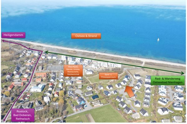 Plaja yakın tatil ve ikinci konut: Teras ve şömineyle döşenmiş – denize sadece 200 m