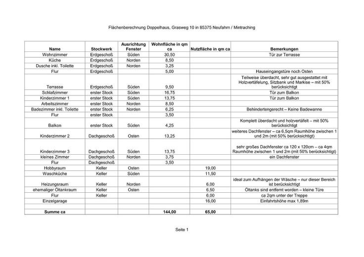 Neufahrn - Mintraching'de emlakçısız ikiz ev – Flächenberechnung