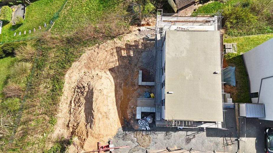 Energetisch optimierte Neubauwohnung, Gartengeschoss, mit Terrasse, provisionsfrei – Luftbild