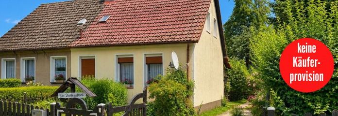 HORN IMMOBILIEN ++ Doppelhaushälfte im idyllischen Staffelde bei Gartz (Oder)