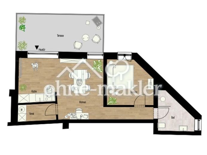 Première occupation après rénovation complète - 54 m², logement individuel avec entrée séparée et grande terrasse – Photo 1